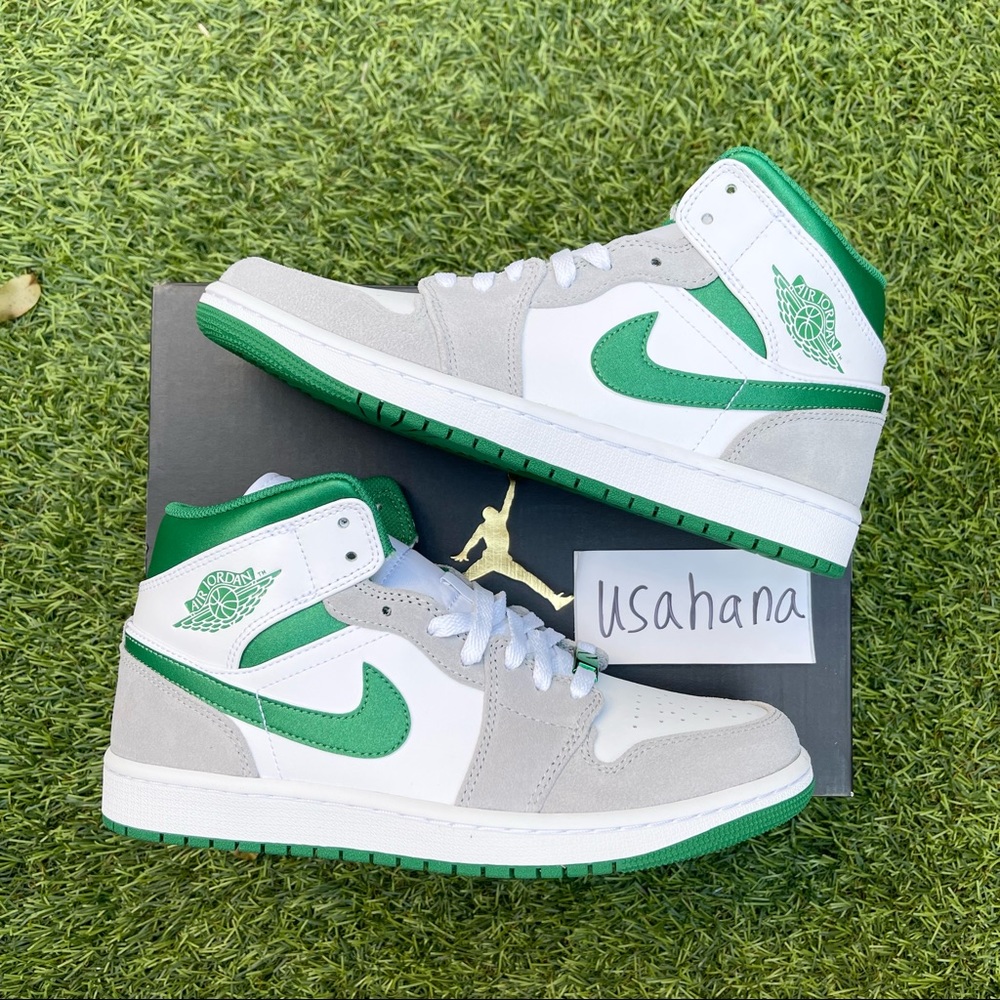 Nike air Jordan 1 Mid grey green - Picture 2 of 4